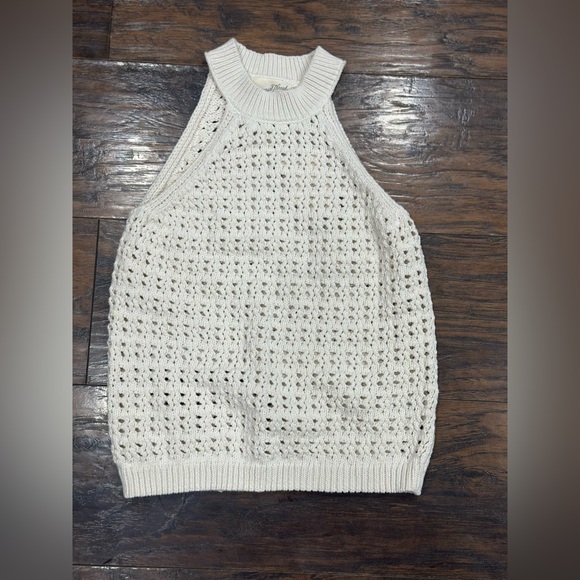 NWT Women's Openwork Halter Crewneck Sweater Tank - Universal Thread™ - Picture 4 of 8